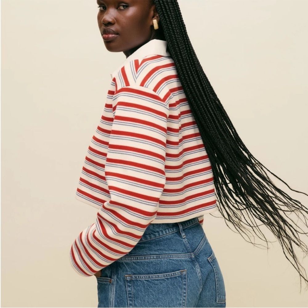 Reformation Anna Rugby Shirt - Picture 3 of 5